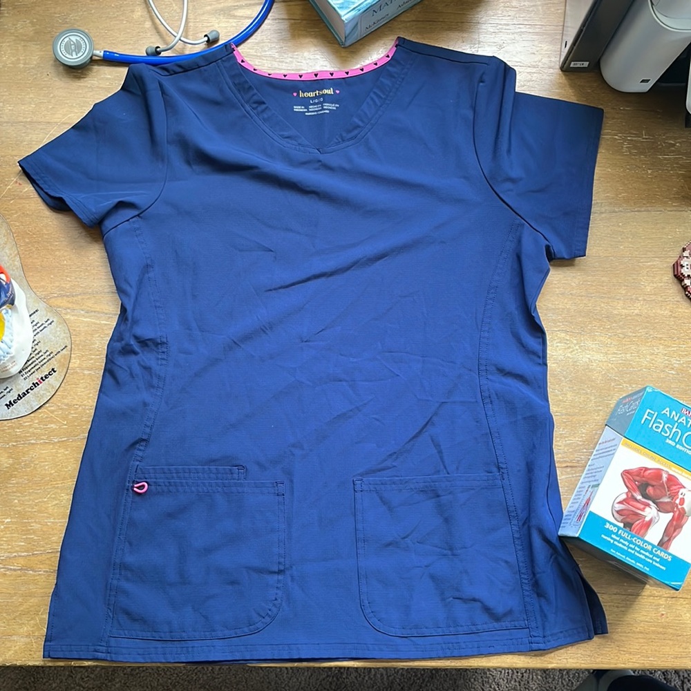 HeartSoul Navy Scrub Top
